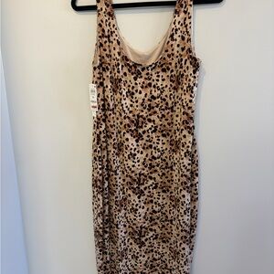 Bar III Beige Textured Knit Dress